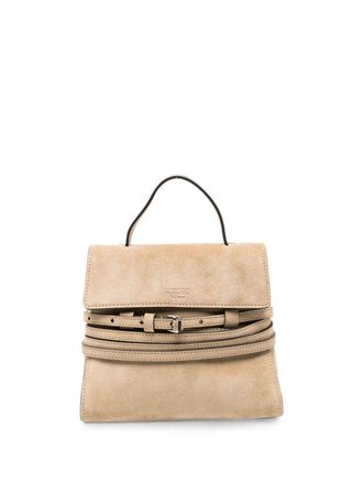 Moschino Structured Handbag with Flap Closure and Detachable Strap