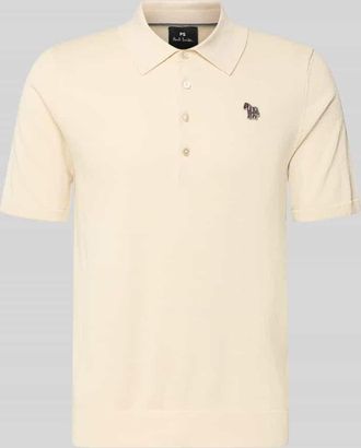 Paul Smith Regular Fit Poloshirt mit Knopfleiste in Offwhite, Gr&ouml;&szlig;e XL