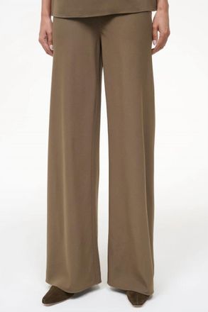 Staud Stroll Straight Leg Pant In Truffle