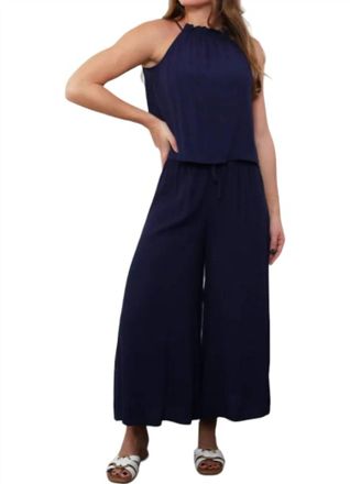 bobi Jana Wide Leg Pants In Navy