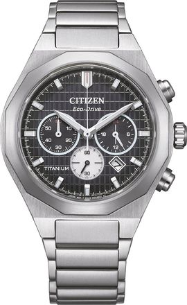 Citizen Zenshin Senkei Mens Silver Watch CA4690-51E Titanium - One Size