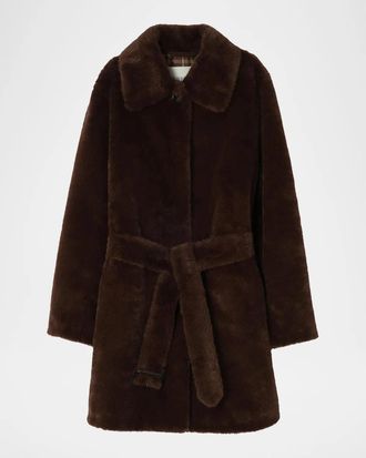 Burberry Belvedere Faux Fur Car Coat