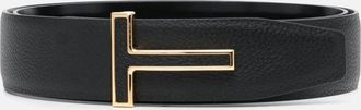 Tom Ford Mens 40MM T BELT REVERSIBLE - Gold - Size: 100