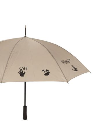 Off-white Swimming Man Logo Long Umbrella Grey Accessories > Umbrellas