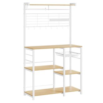 Vasagle Estanter&iacute;a de cocina de 42 x 90 x 167,3 cm de color roble y blanco