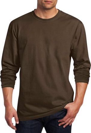Generic Mens Long Sleeve T Shirt Lightweight Classic Sports Tops Plain Crew Neck T-Shirt Loose Fit Tee Shirt Cotton Breathable Long Sleeve T-Shirts Workout Ca