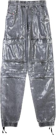 Diesel D-mirt Rechte Broek - Dames - Straight fit broeken - Grijs - W26 - Katoen - Broeken
