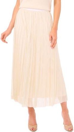 Halogen Metallic Pleated Skirt in Soft Gold at Nordstrom Rack, Size X-Large