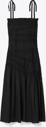 Tory Burch Womens Shoulder Tie Smocked Cotton Dress, size XS