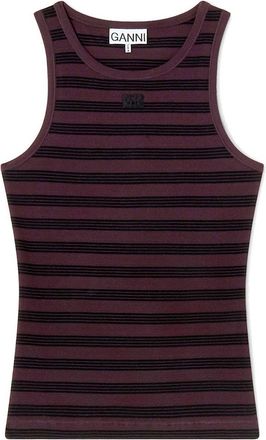 Ganni Soft Cotton Rib Tank Top