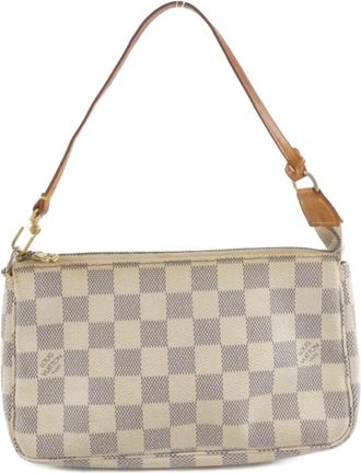 Louis Vuitton Azur Coated Canvas Pochette Pouch (Pre-Owned)