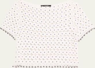 Toccin Coco Boat-Neck Crochet Top