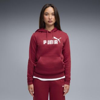 Puma Felpa con cappuccio ESS N. 1 Logo da donna, Abbigliamento, Rosso, XL