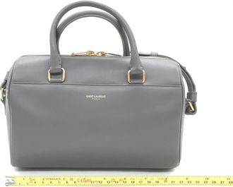 Saint Laurent Yves Saint Laurent Classic Baby Duffle Bag Leather Black Womens 491656 (Pre-Owned)