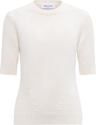 Câllas Milano Portia Cashmere Crewneck Sweater in Ivory at Nordstrom, Size X-Small It