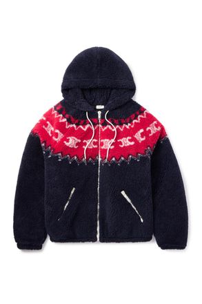 Celine Fair Isle Fleece Zip-Up Hoodie