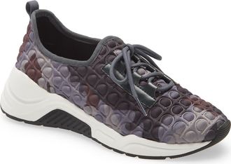 Linea Paolo Rodger Sneaker in Brown/Grey Camo Padded Fabric at Nordstrom Rack, Size 5.5
