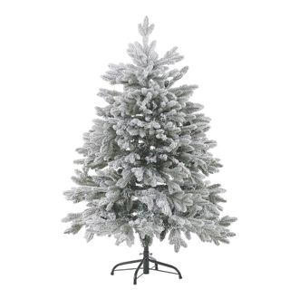 Beliani Beliani - Rbol De Navidad Artificial Base De Metal De Pvc Blanco 120 Cm Estilo Escandinavo Efecto Nieve Foraker