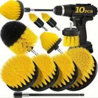 OEM 10 Cepillos De Limpieza Para Taladro, Cepillos Para Destornilladores De Limpieza De Autom&oacute;viles, Cepillos De Limpieza El&eacute;ctricos Para Llantas De Autom