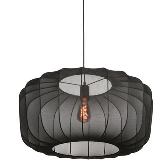 Anne Lighting L&aacute;mpara Colgante - Sable - Negro - Lino Metal - &Oslash; - Anne Lighting