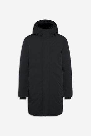 Cinque Wintermantel CINQUE CIDAWSON, Herren, Gr. L, schwarz, Web, Obermaterial: 88% Polyamid, 12% Elasthan, unifarben, regular fit ca. Mitte Oberschenkel, ho