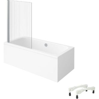 Villeroy & Boch Ba&ntilde;era Recta Villeroy & Boch Architectura Con Patas Acr&iacute;lica 170 X 80 Cm + Mampara De Ba&ntilde;era Izquierda Aurys Raywall Cromada
