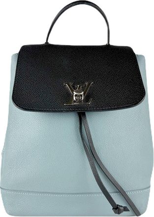 Louis Vuitton Black Blue Leather Backpack (Pre-Owned)