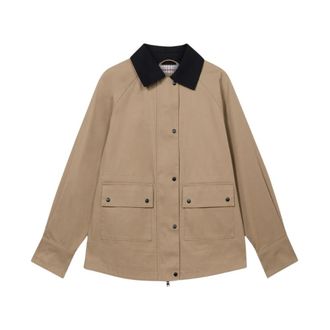 Brooks Brothers Barn Jacket - Dames - Zomerjassen - Beige - M - Katoen - Jassen