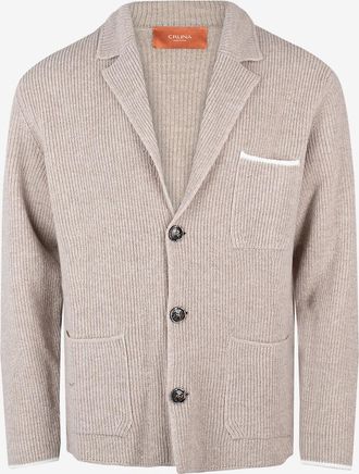 Cruna Kurzer Strickjacke mit Reverskragen Lancaster