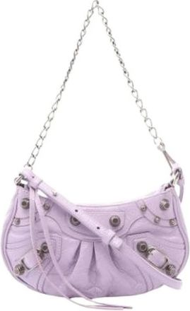 Balenciaga Pre-owned Vintage Mini Bag - Dames - Vintage Mini Tas - Paars - ONE Size - Leer - Vintage