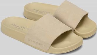 Marc O'Polo Badeschuhe mit Label-Pr&auml;gung in Sand, Gr&ouml;&szlig;e 36