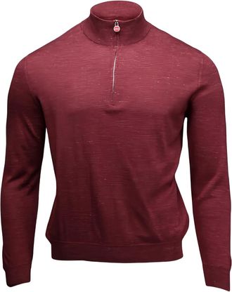 Kiton Polo con zip - Rosso