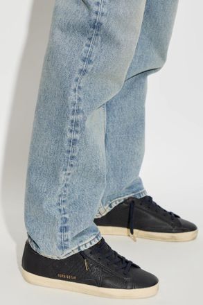 Golden Goose Super-Star Classic With List Sports Shoes, Womens, Navy Blue