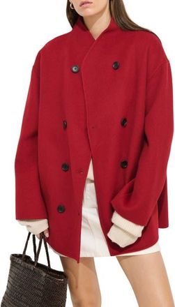 Alex Mill Sophia Wool Blend Coat in Red at Nordstrom, Size X-Large
