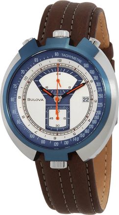 Bulova Parking Meter Chronograph Quartz Silver Dial Mens Watch 98B390