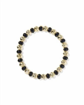 Kendra Scott Womens Daphne Stretch Bracelet In Gold Black Enamel