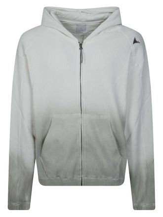 Roa Bee Sun Faded Organic Waffle Zip-Up Hoodie