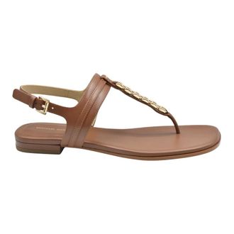 Michael Kors Flat Sandals, female, Brown, Size: 8 1/2 US Marcia Sandal