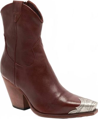 Free People Womens Brayden Western Boots In Cabernet Leather
