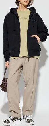 Burberry T-shirt With Embroidered Logo, Mens, Green