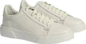 Desa Man Slip-Ons - Leather Upper, Leather Lining, Elastic Laces, Flat Heel, Breathable | White - 42