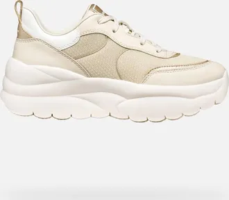 Geox Scarpe Xtors Donna Bianco Latte/oro Chiaro