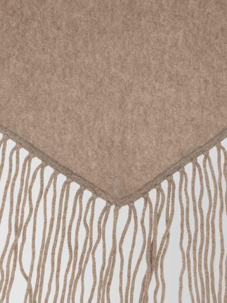 P.A.R.O.S.H. cashmere fringed triangular scarf without