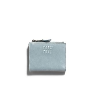 Miu Miu Small Leather Wallet, Woman, Powder Blue