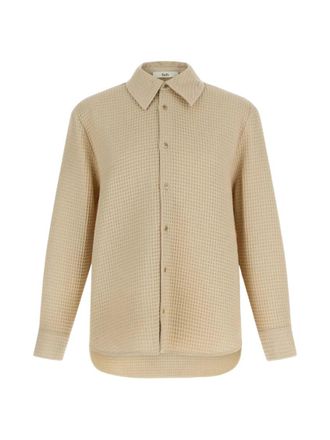 S&eacute;fr Ivory Waffle Shirt