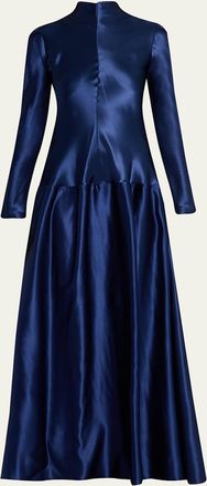 FFORME Mila Satin Drop-Waist Dress