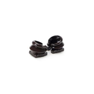 Elisabetta Franchi Accessoires, Dames, Bruin, ONE Size, Earcuffs met gegraveerd logo