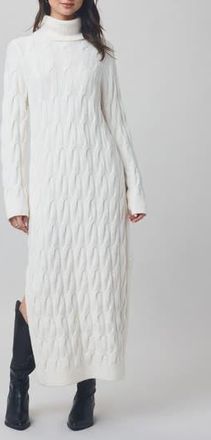 Splendid x @cellajaneblog Cable Knit Sweater Dress in Snow at Nordstrom Rack, Size Small