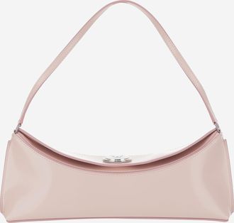 Jacquemus Womens Ovalo Leather Clutch Bag Pink Calfskin Shoulder