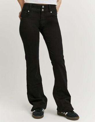 Tally Weijl Bootcut-Jeans TALLY WEIJL SPACOCYNTHIA, Damen, Gr. 34, N-Gr, schwarz, Denim/Jeans, Obermaterial: 98% Baumwolle, 2% Elasthan, unifarben, lang, Jeans Bo